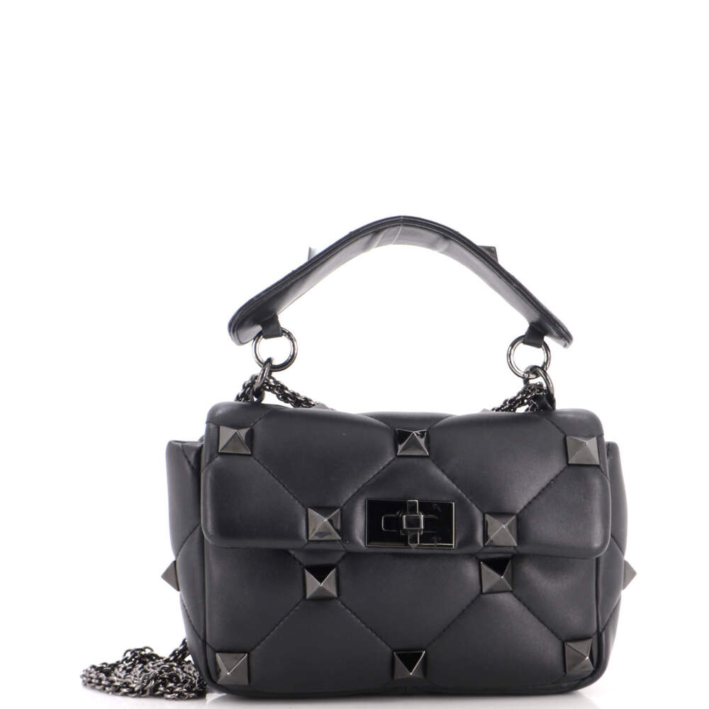 Valentino Garavani Medium Roman Stud Flap Bag Quilted Leather